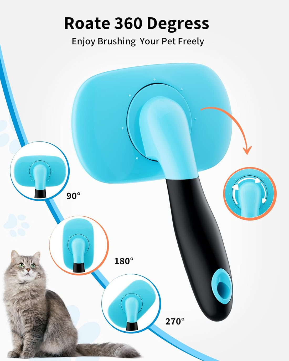 Pet Grooming Brush Shedding Hair Removal Care Tool
