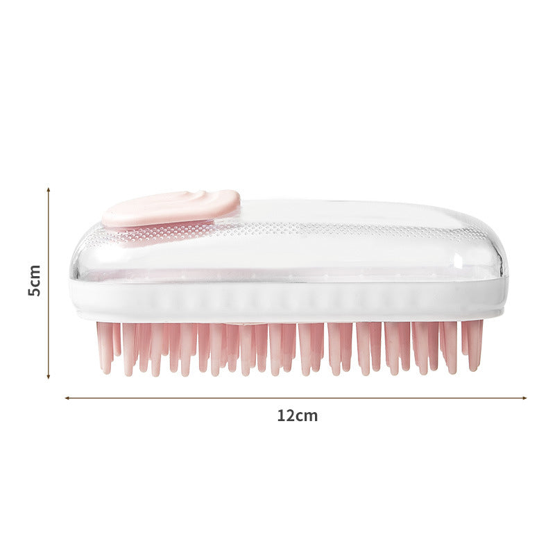 Pet Silicone Bath Massage Brush Cleaning Foam Grooming Tool