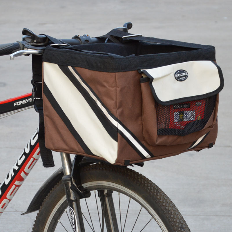 Removable Pet Bicycle Carrier Front Handlebar Basket For Travel