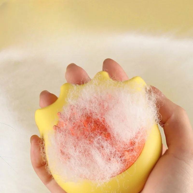Pet Bath Massage Brush Shampoo Dispensing Grooming Cleaning Tool