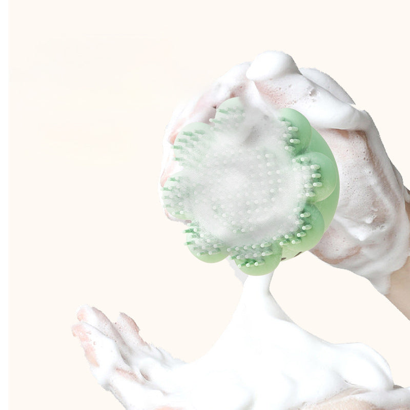 Pet Silicone Bath Brush Massage Cleaning Grooming Tool
