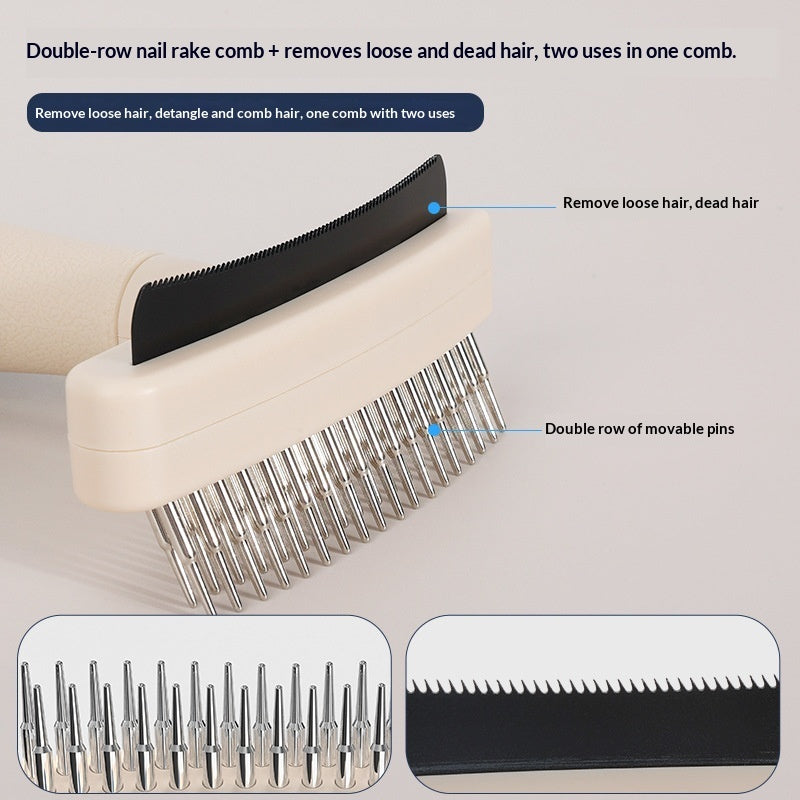 Pet Grooming Brush For Removing Loose Hair Detangling Fur
