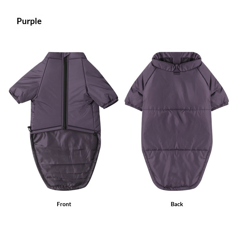 Pet Cotton Jacket Two Leg Design Warm Comfortable Outdoor Wear