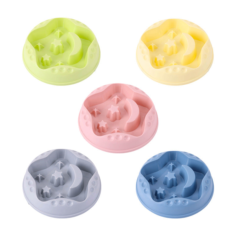 Pet Moon Star Slow Feeding Large Capacity Bowl