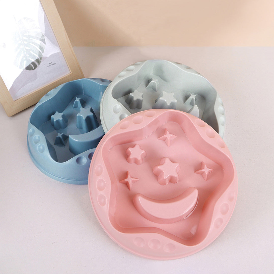 Pet Moon Star Slow Feeding Large Capacity Bowl