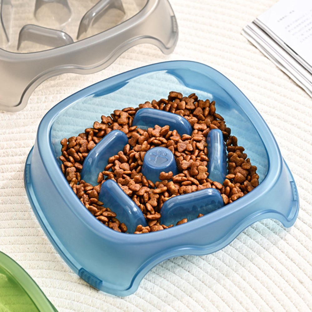 Pet Slow Feeding Anti Choking Water Bowl Plastic Feeder