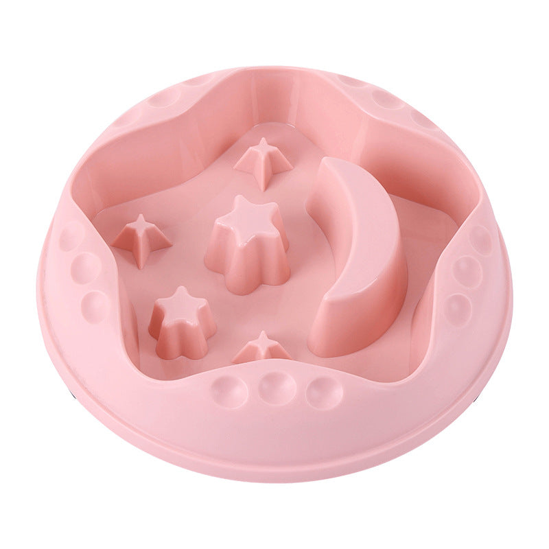 Pet Moon Star Slow Feeding Large Capacity Bowl