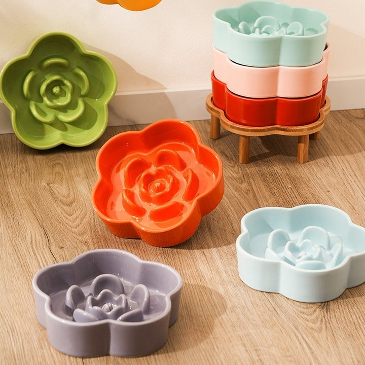 Pet Ceramic Slow Feeding Anti Choking Bowl