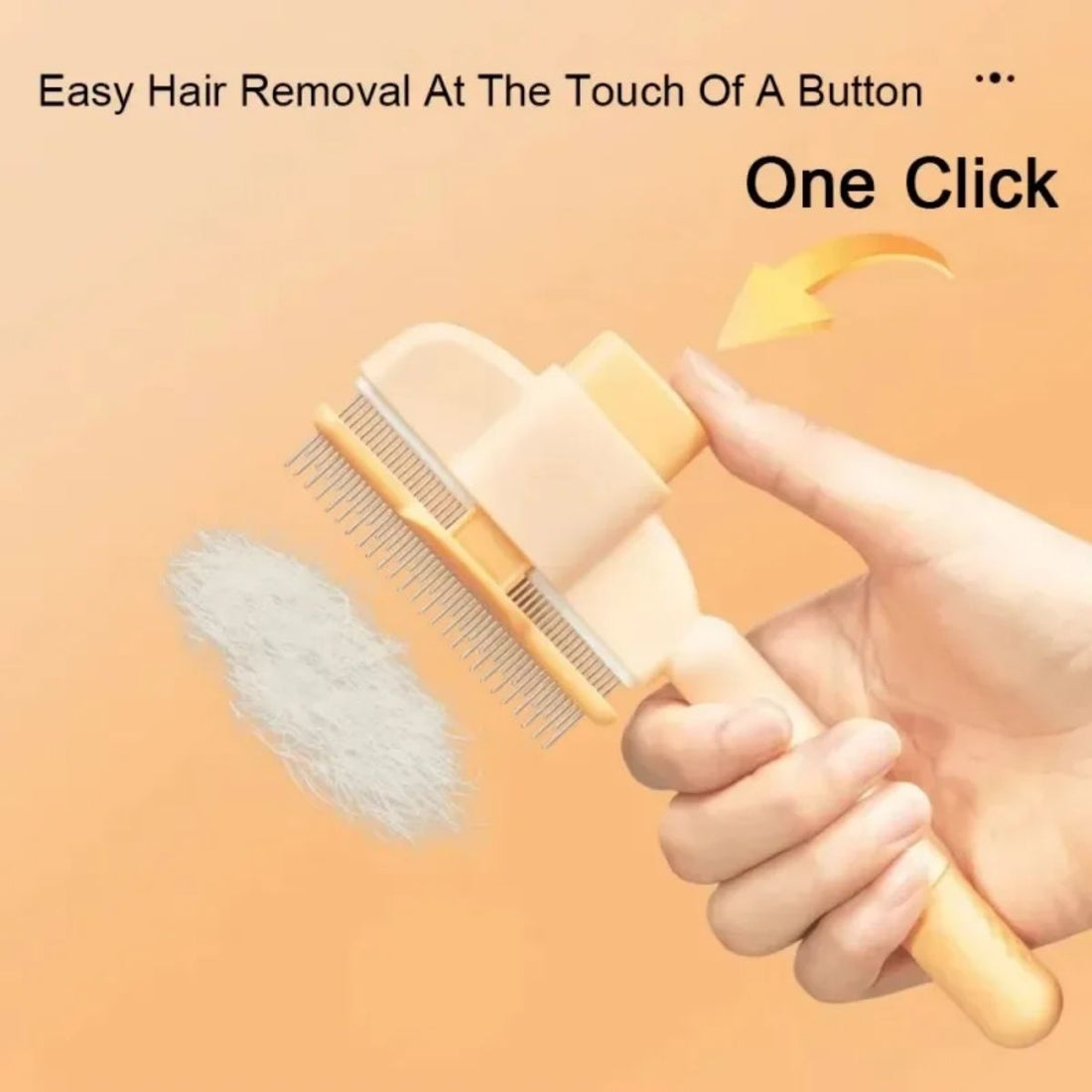 Pet Grooming Brush One Click Hair Removal Gentle Skin Care