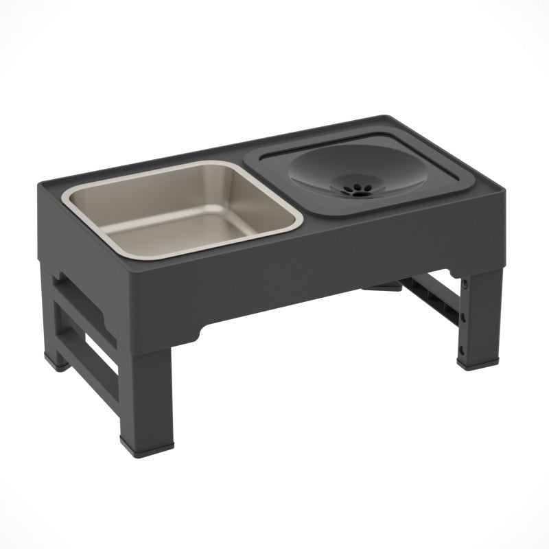 Pet Adjustable Stainless Stand Double Feeding Bowl
