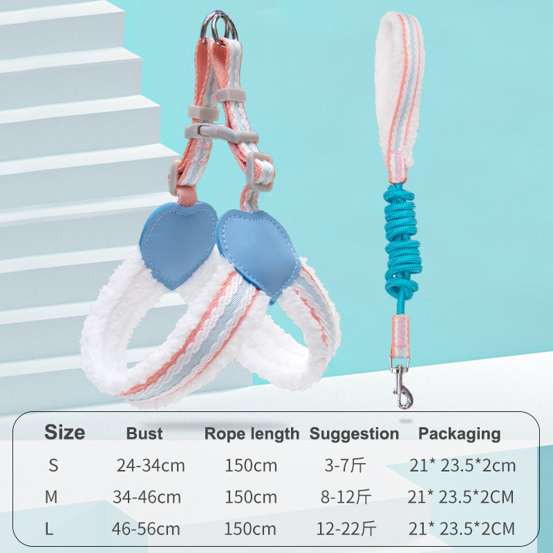 Pet Breathable Chest Vest Leash Walking Control Strap