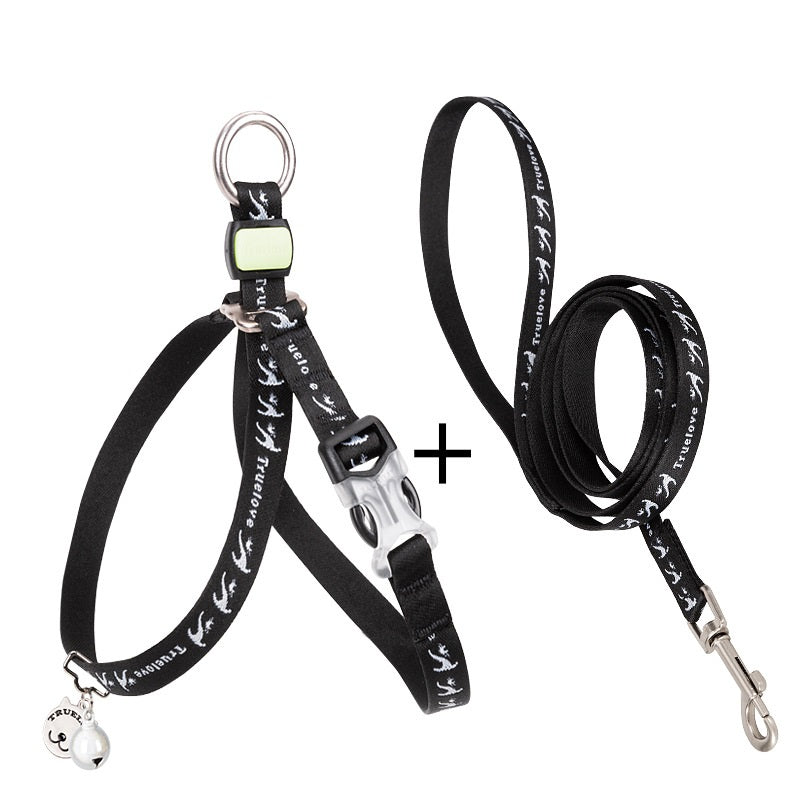 Pet Chest Harness Bell Vest Leash Walking Control Strap