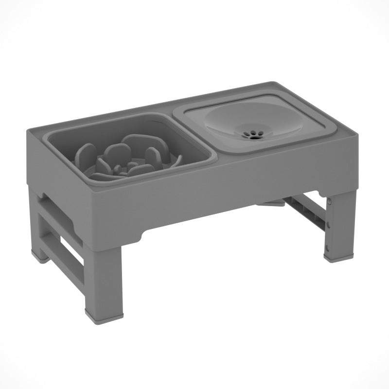 Pet Adjustable Stainless Stand Double Feeding Bowl