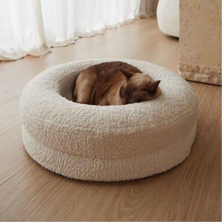 Solid Color Leisure Round Pet Bed Nest