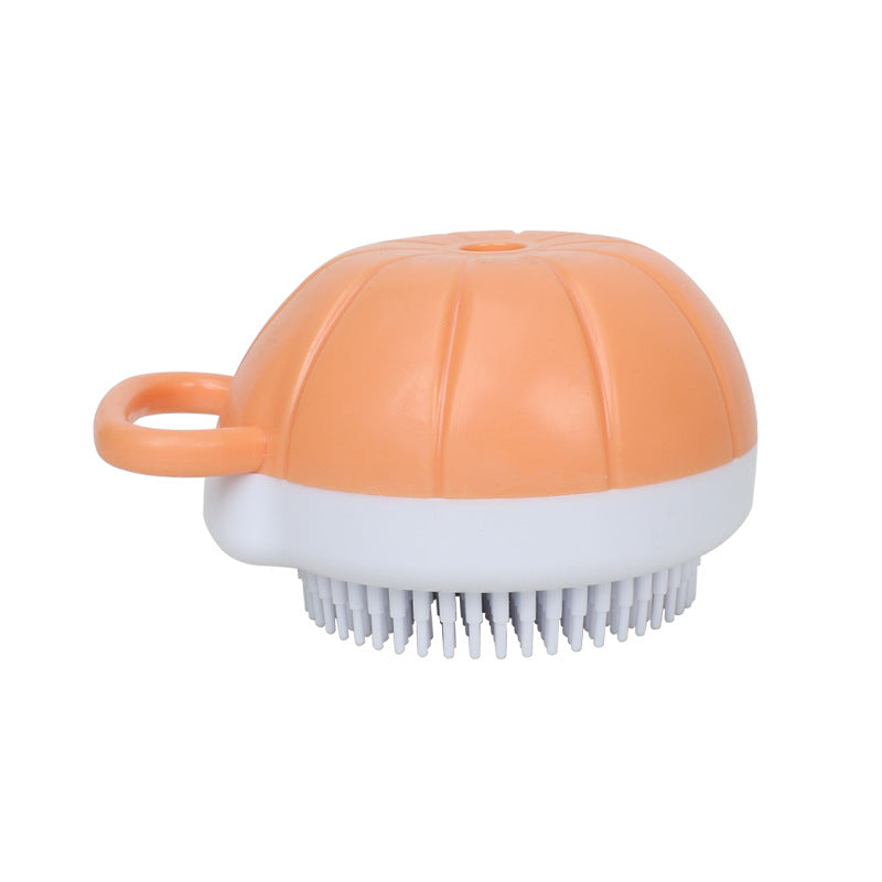 Pet Silicone Bath Massage Shampoo Dispenser Grooming Brush