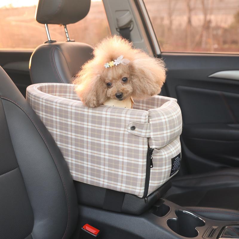 Portable Non Slip Pet Car Seat Booster Travel Carrier Bed