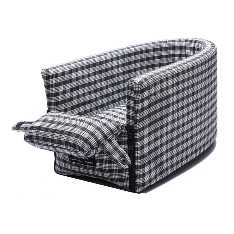 Portable Non Slip Pet Car Seat Booster Travel Carrier Bed