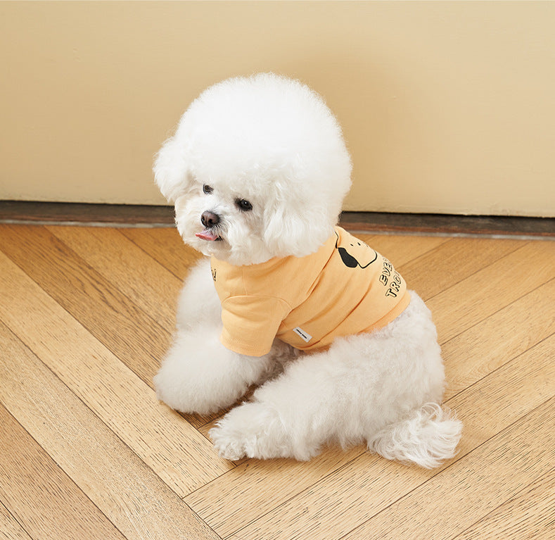 Pet Korean Style Cotton Short Sleeve Printed T Shirt