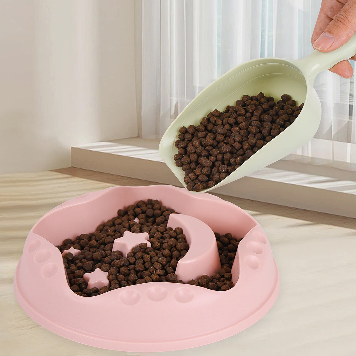 Pet Moon Star Slow Feeding Large Capacity Bowl