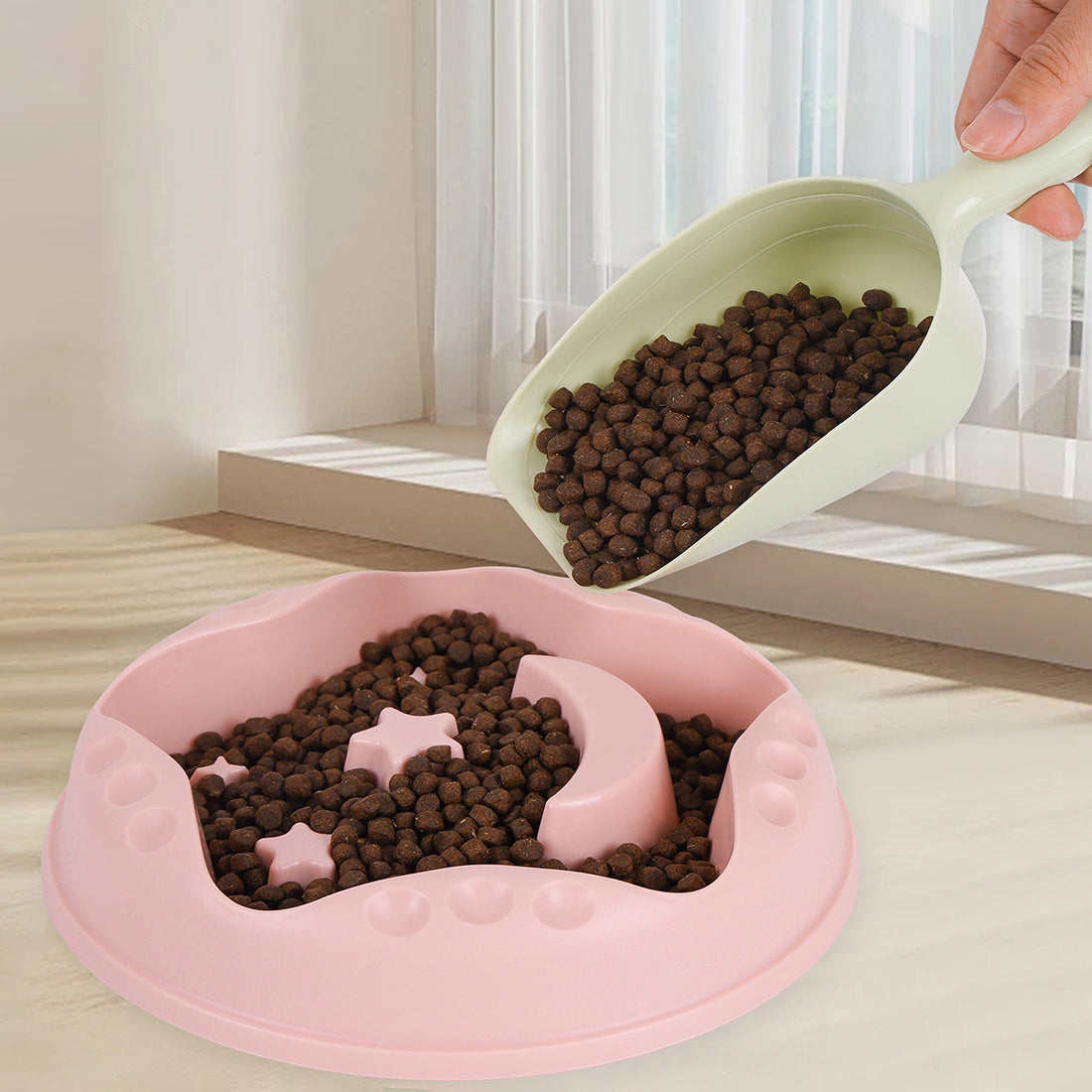 Pet Moon Star Slow Feeding Large Capacity Bowl