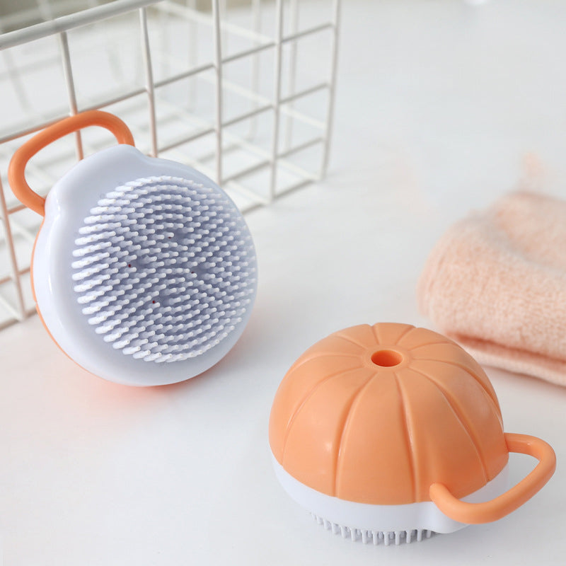 Pet Silicone Bath Massage Shampoo Dispenser Grooming Brush