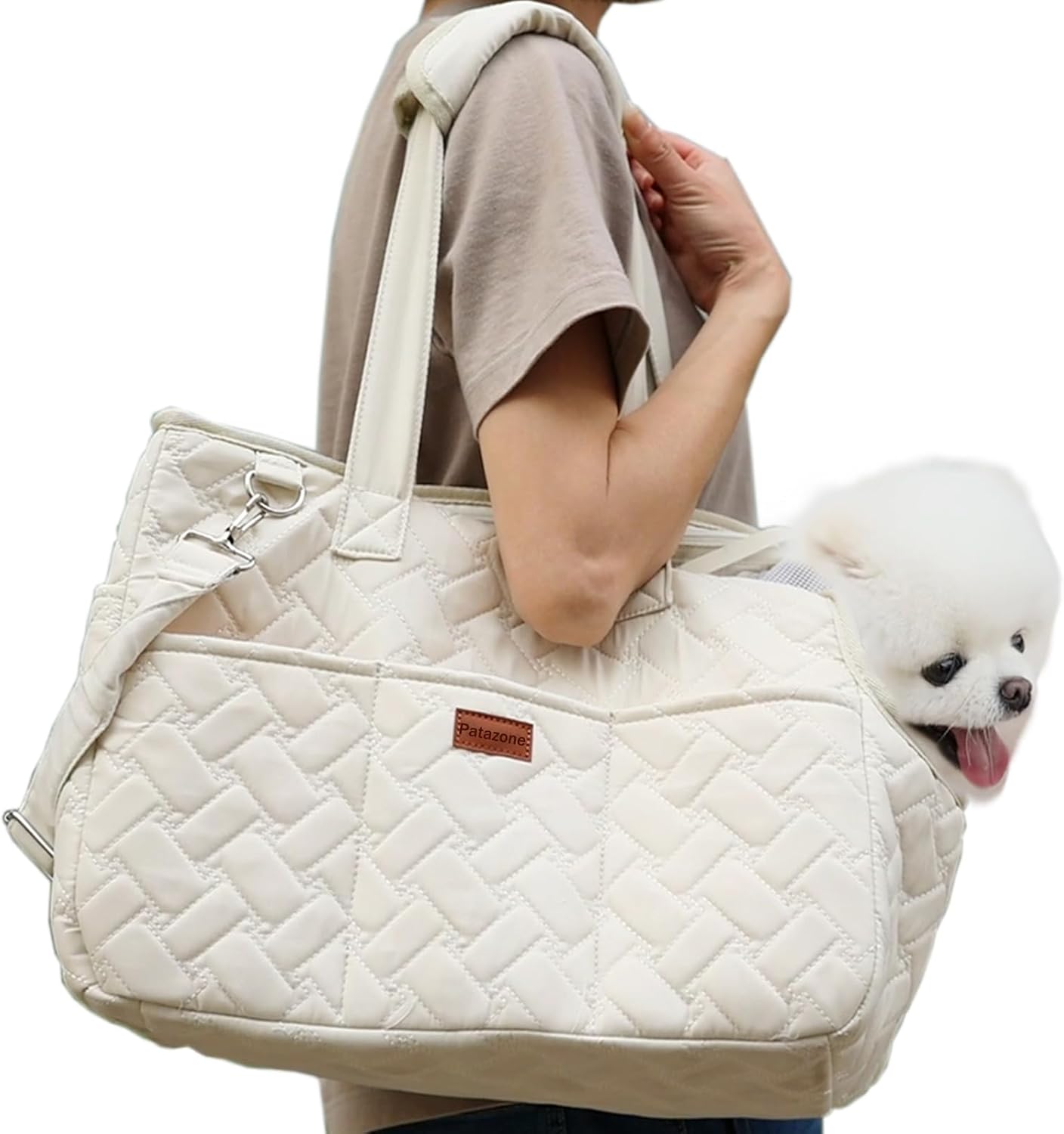 Breathable Mesh Pet Carrier Handbag With Pockets And Cushion