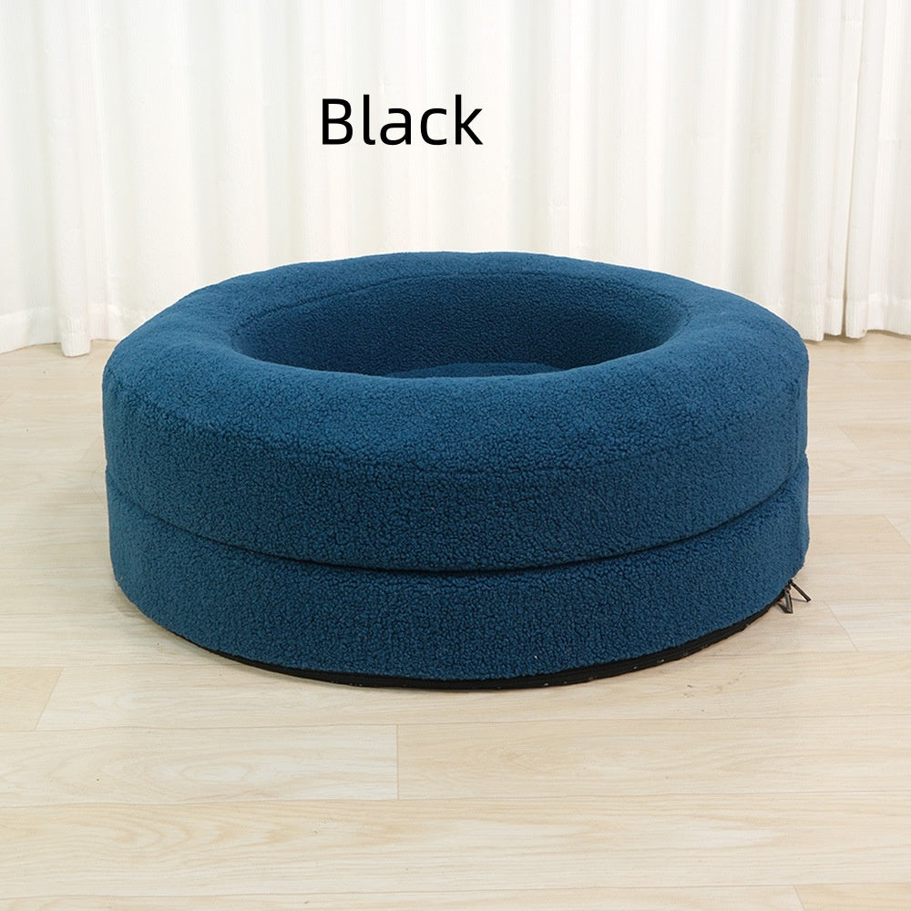 Solid Color Leisure Round Pet Bed Nest