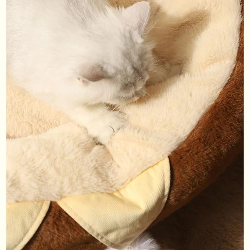 Round Soft Winter Warm Pet Sofa Bed Deep Sleep Cushion