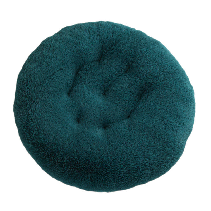 Round Plush Warm Pet Sleeping Mat And Bed