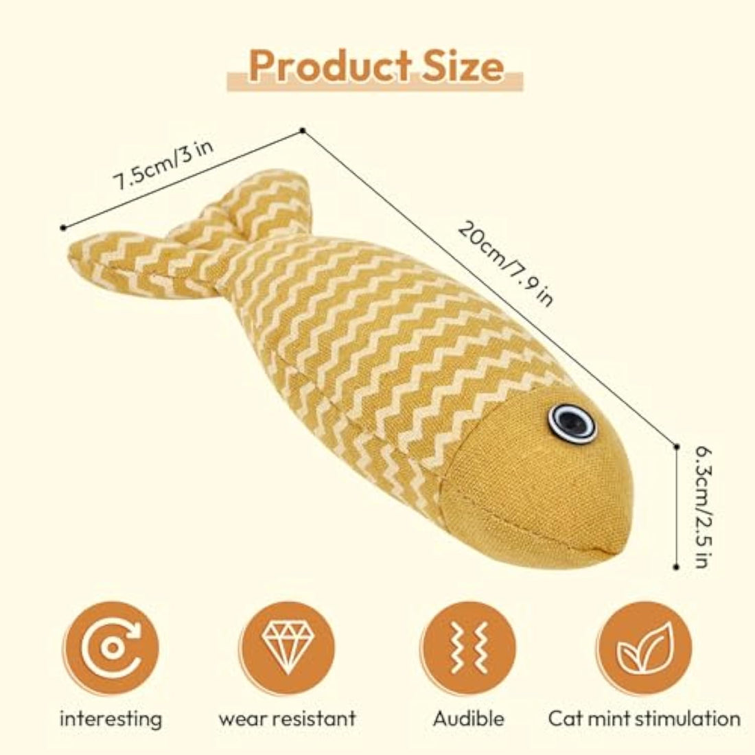 Pet Catnip Fish Toy Set Interactive Self Play Kitten Toys