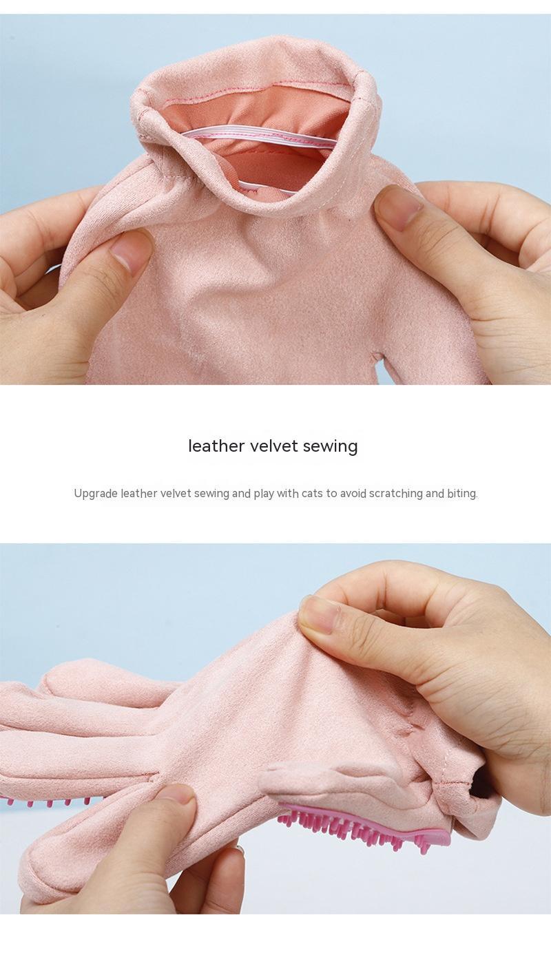 Pet Five Finger Grooming Gloves Bath Massage Hair Cleaning Tool