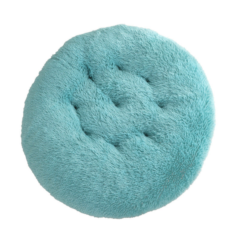 Round Plush Warm Pet Sleeping Mat And Bed