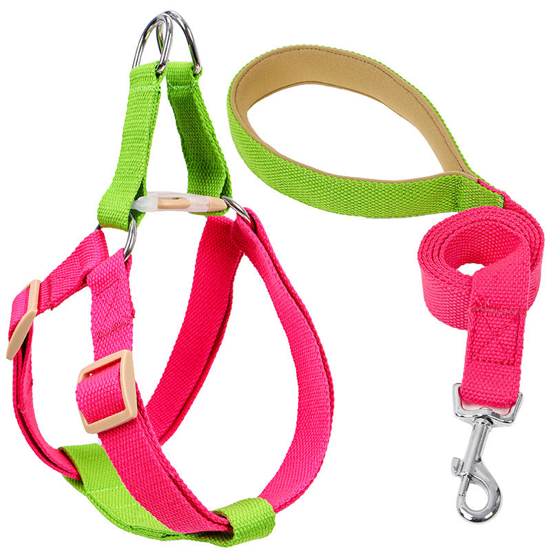 Pet Drawstring Vest Leash Walking Control Strap