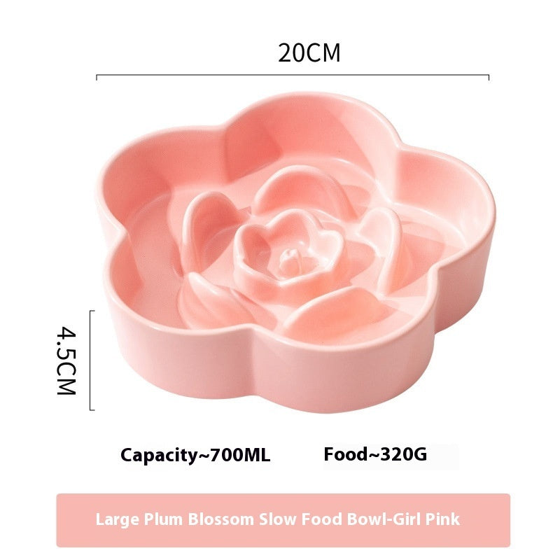 Pet Ceramic Slow Feeding Anti Choking Bowl