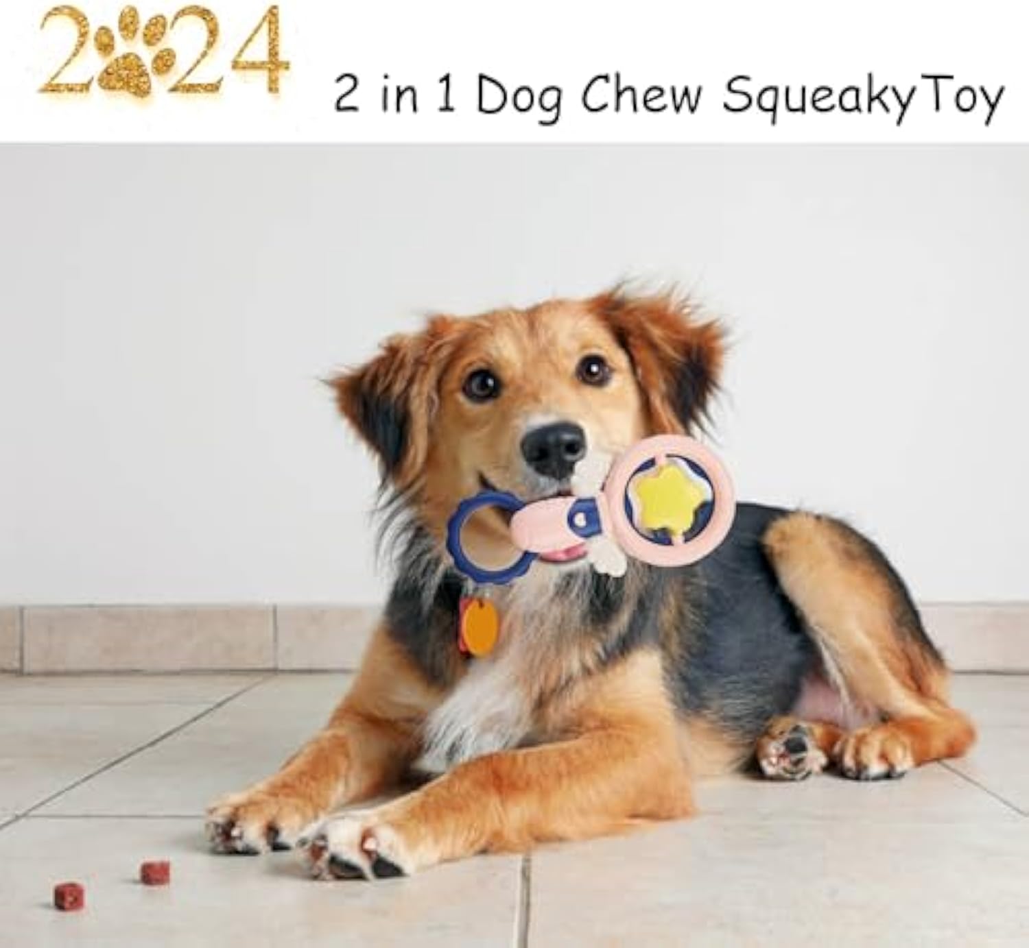 Pet Interactive Squeaky Chew Toy Durable Teeth Cleaning Toy