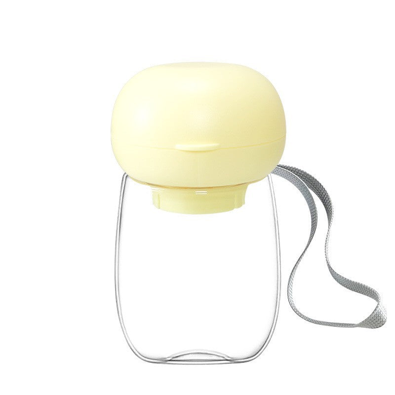 Pet Portable Travel Water Bottle Feeding Cup With Lanyard