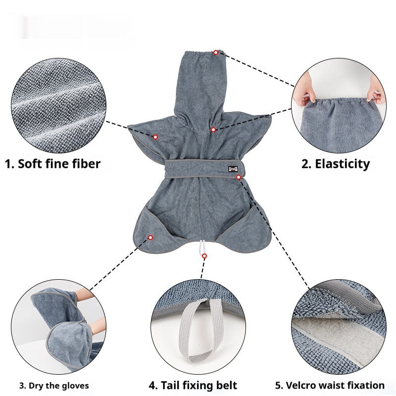 Pet Cotton Bath Towel Strong Absorbent Quick Dry Care Cloth