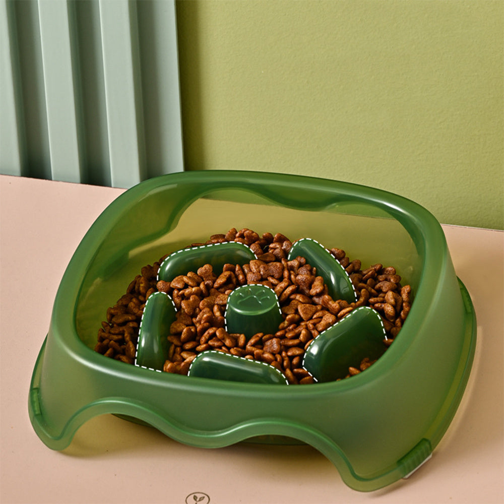 Pet Slow Feeding Anti Choking Water Bowl Plastic Feeder