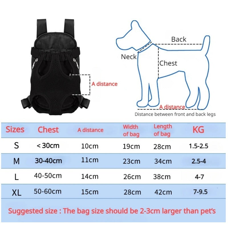 Pet Backpack Carrier Breathable Portable Travel Hiking Bag