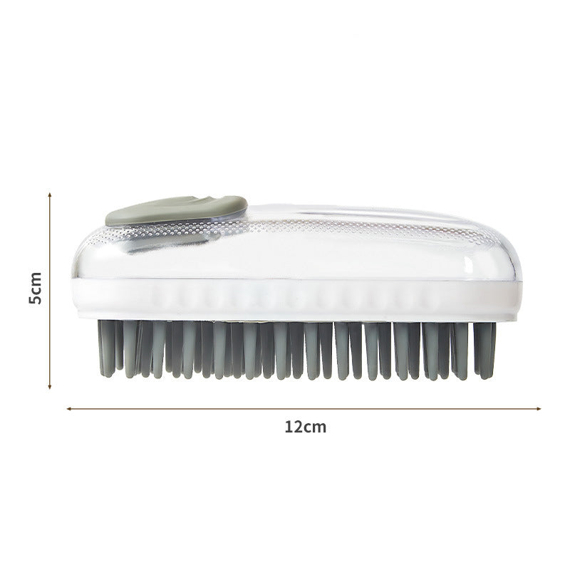 Pet Silicone Bath Massage Brush Cleaning Foam Grooming Tool