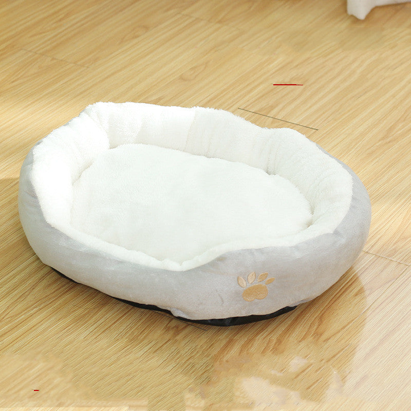 Removable Washable Round Pet Kennel Bed With Cushion