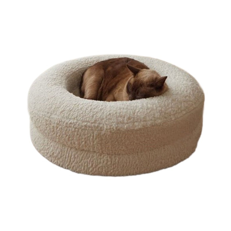 Solid Color Leisure Round Pet Bed Nest
