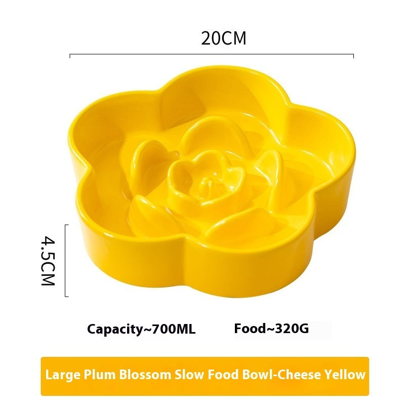 Pet Ceramic Slow Feeding Anti Choking Bowl