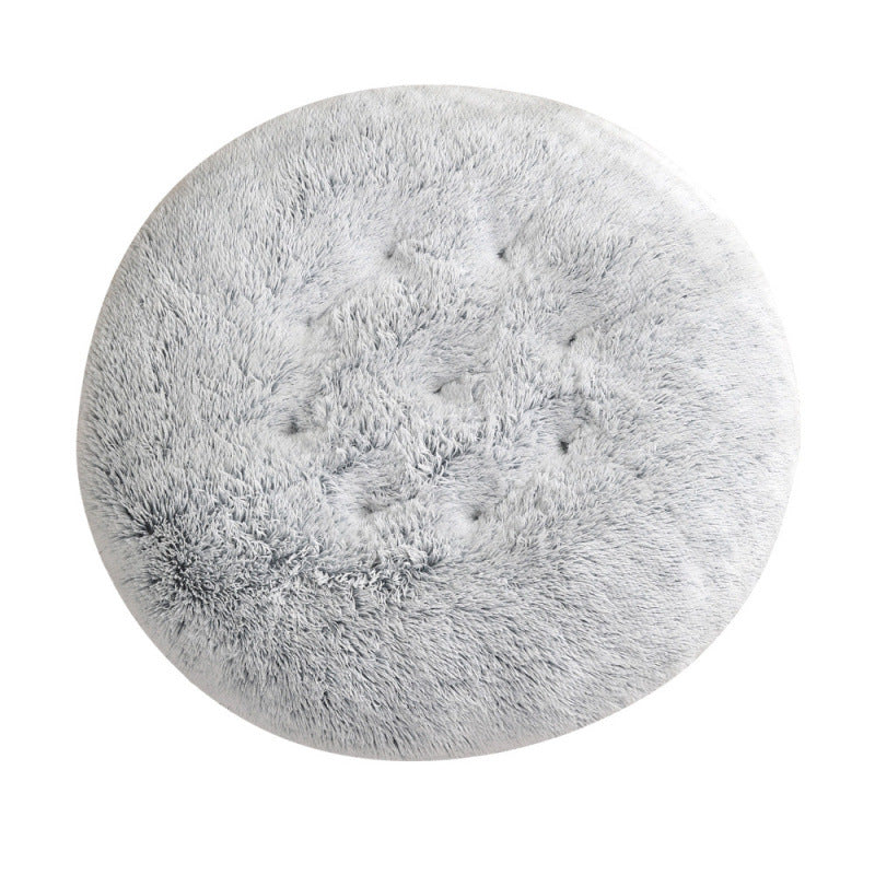 Round Plush Warm Pet Sleeping Mat And Bed