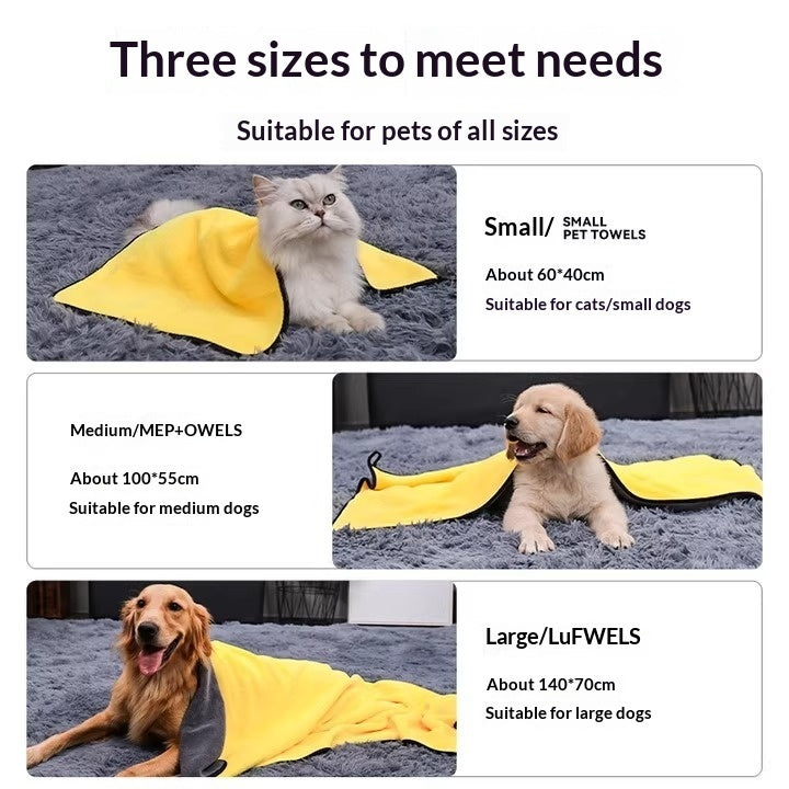 Pet Super Absorbent Quick Dry Bath Towel Care Cloth