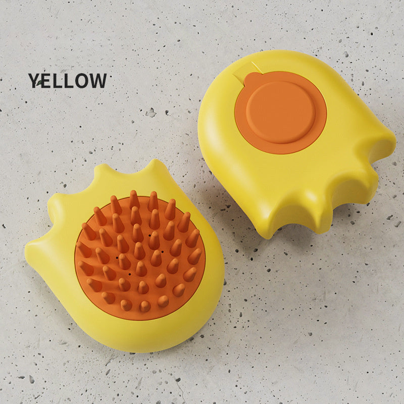 Pet Bath Massage Brush Shampoo Dispensing Grooming Cleaning Tool