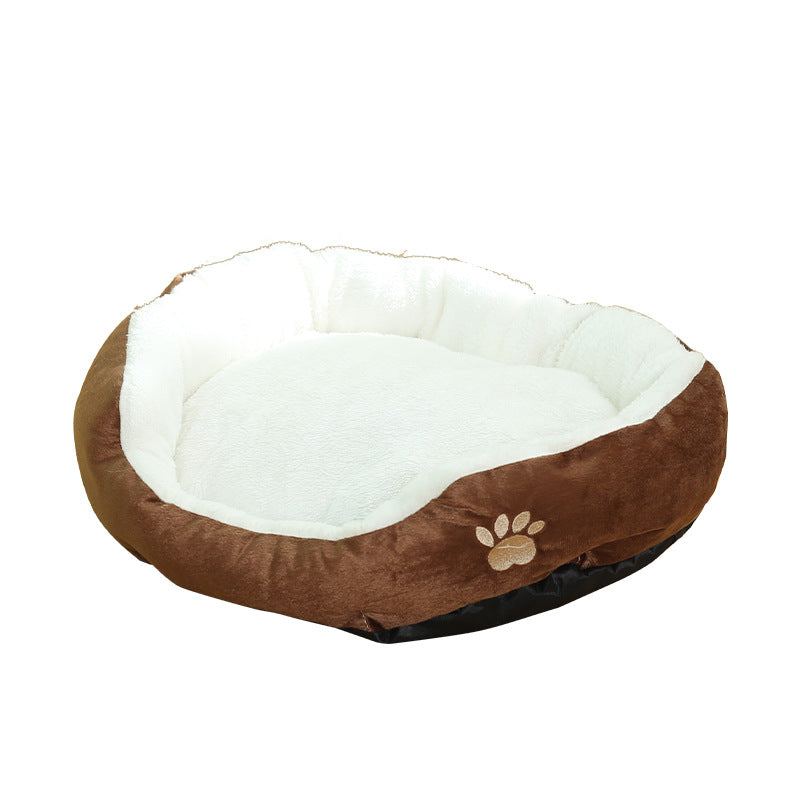 Removable Washable Round Pet Kennel Bed With Cushion