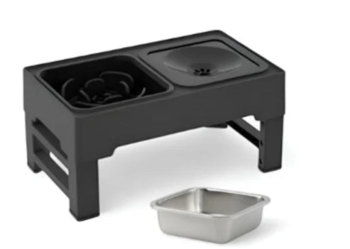 Pet Adjustable Stainless Stand Double Feeding Bowl