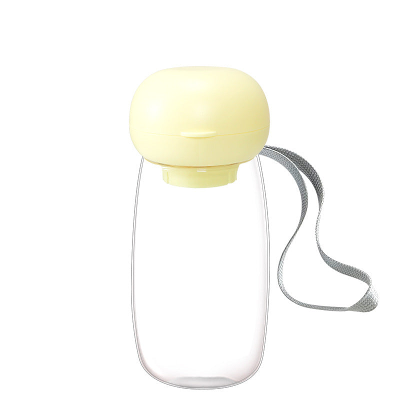 Pet Portable Travel Water Bottle Feeding Cup With Lanyard