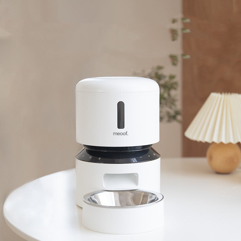 Pet Capsule Automatic Double Bowl Feeding Dispenser